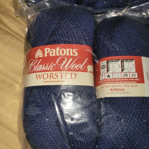 Patons classic wool yarn navy - wool, yarn-navy